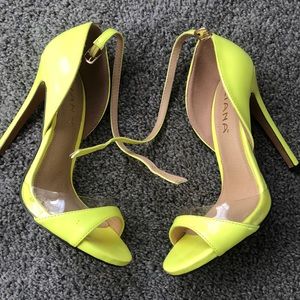 Neon yellow heels